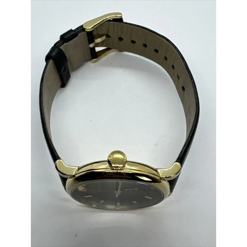 Marc Jacobs MBM1269 Women's Black Leather Analog Dial Quartz Wrist Watch JNA704